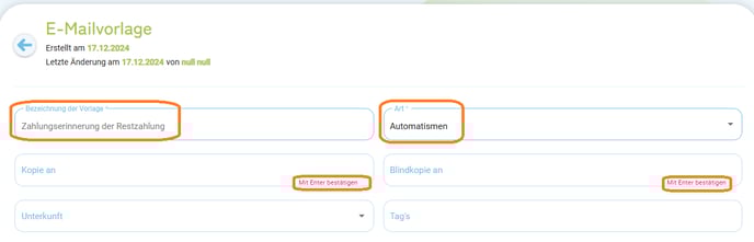E-Mailvorlage Zahlungserinnerung Restzahlung1