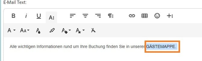 E-Mailvorlage mit Link zur Gästemappe neu1