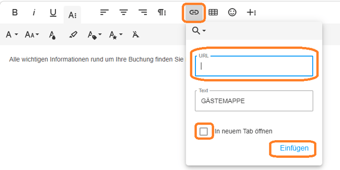 E-Mailvorlage mit Link zur Gästemappe2