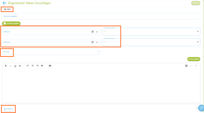 Eigentümer-Login - Eigentümer-Neuigkeiten verfassen4