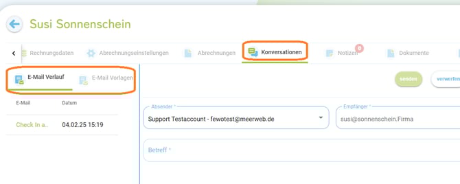 Konversationen im Eigentümerkontakt1