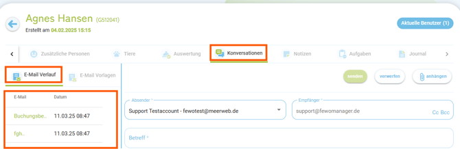 Gästeliste - Konversationen NEU1