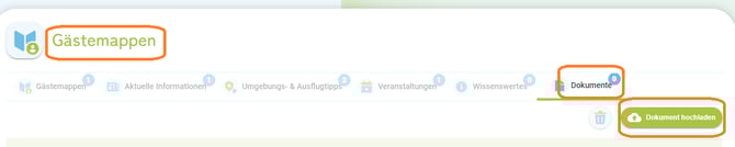 Dokumente in der Gästemappe anzeigen1