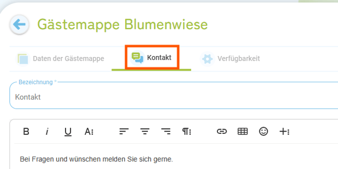 Gästemappe - Dienstleister anzeigen1