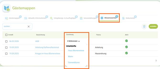Gästemappe - Wissenswertes7