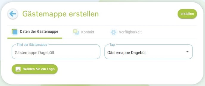 Gästemappe(n) erstellen1