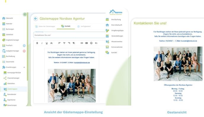 Ihre Kontaktdaten in der Gästemappe1