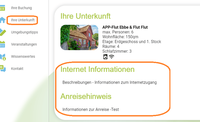 Internetzugangsdaten in der Gästemappe anzeigen2
