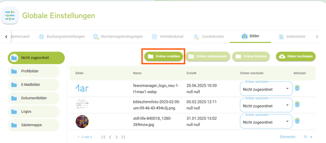 Globale Einstellungen - Bilder hochladen2