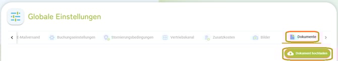 Globale Einstellungen - PDF Dokumente hochladen und verwenden1