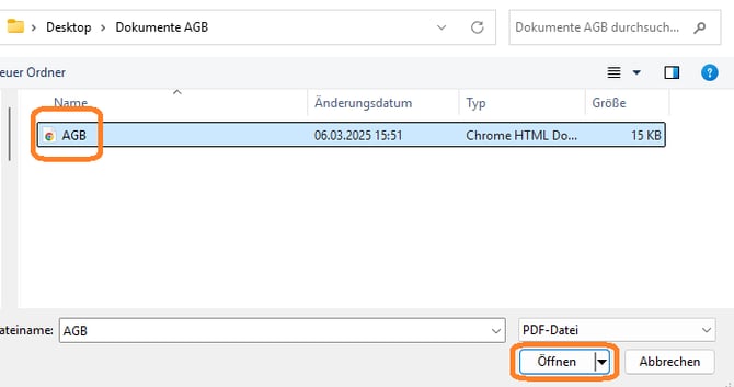 Globale Einstellungen - PDF Dokumente hochladen und verwenden2