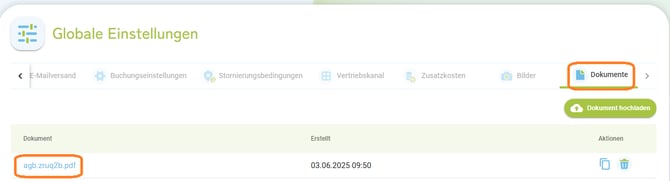 Globale Einstellungen - PDF Dokumente hochladen und verwenden3