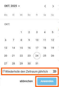 Globale Einstellungen - Zusatzkost erstellen - Zeitlich begrenzt 2