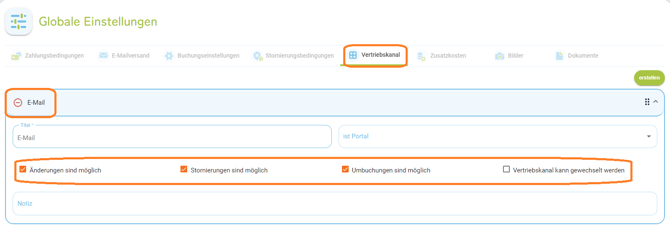 Vertriebskanäle erstellen und einstellen1