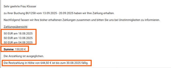 Dokumentenvorlage - Zahlungseingangsbestätigung (Allgemein)9