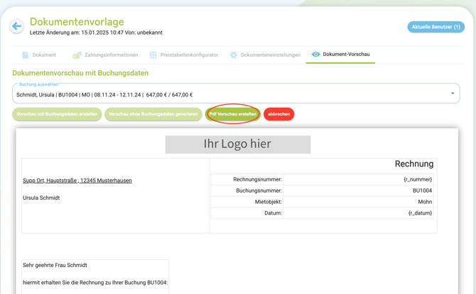 Dokumentenvorlage testen2