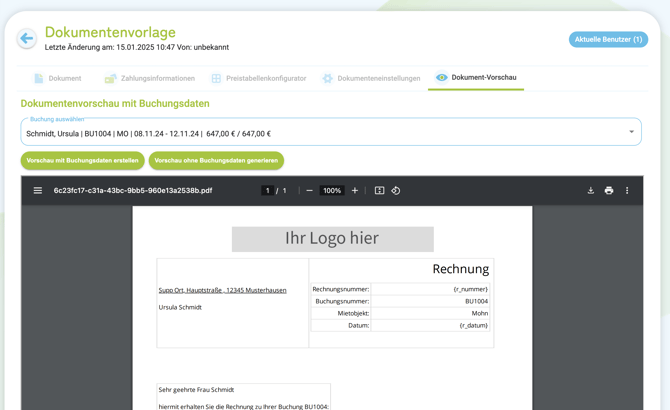 Dokumentenvorlage testen3