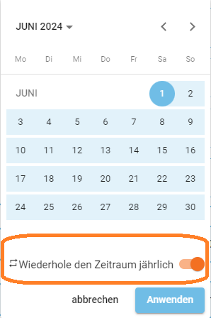 Zusatzkosten - Kurtaxe pro Saison zeitlich begrenzen2