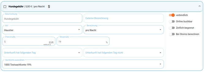 Zusatzkosten Hundegebühr1