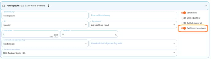 Zusatzkosten bei Storno weiter berechnen1