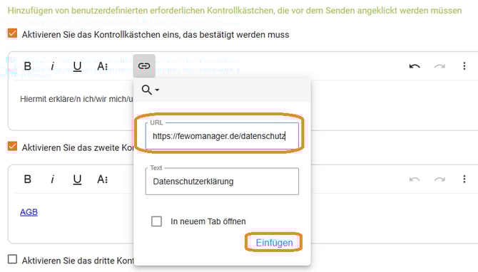 Homepage-Modul Anfrage Buchung - AGB und Datenschutz bestätigen lassen2