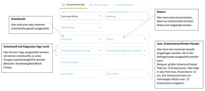 Homepage-Modul Buchung Anfrage erstellen1
