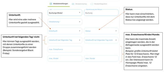Homepage-Modul Buchung Anfrage erstellen1