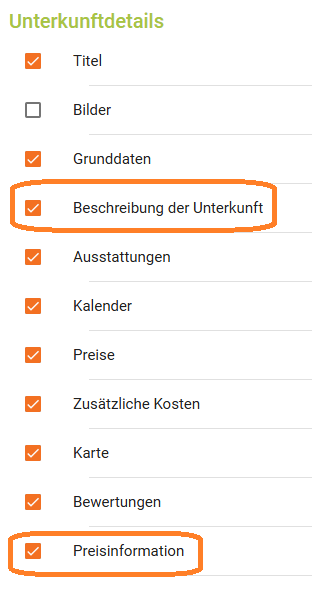 Homepage-Module - Beschreibungstexte der Unterkunft verwenden2