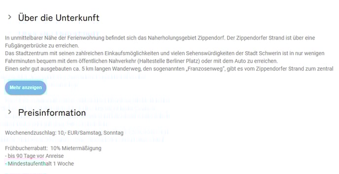 Homepage-Module - Beschreibungstexte der Unterkunft verwenden3