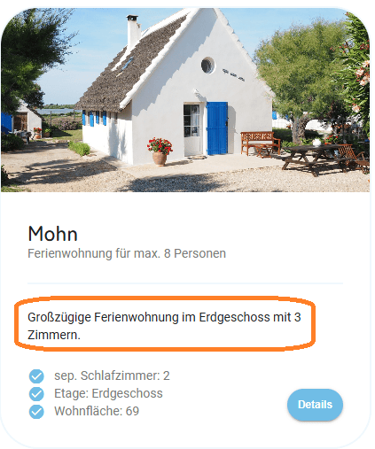 Homepage-Module - Beschreibungstexte der Unterkunft verwenden4