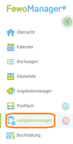 Menü - Aufgabenmanager