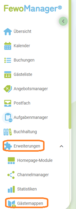 Menü - Gästemappen