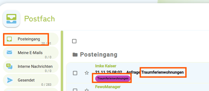 Postfach - Postfach-Regeln3.1