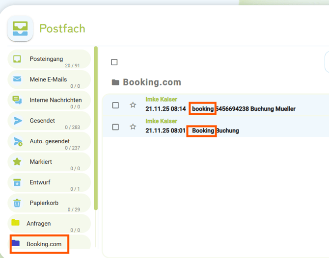Postfach - Postfach-Regeln4.1