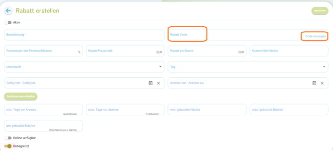 Rabatt mit Rabattcode erstellen1