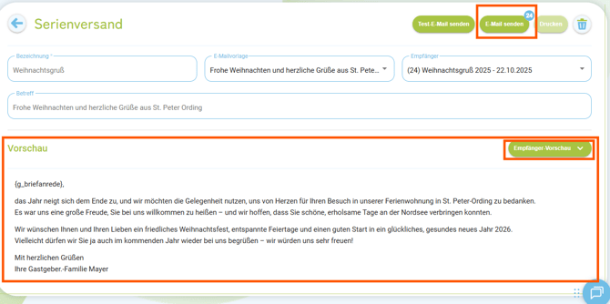 Serienversand erstellen & versenden4