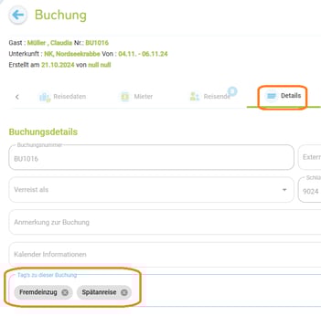 Tags für Buchungen - Erstellung und Verwendung4