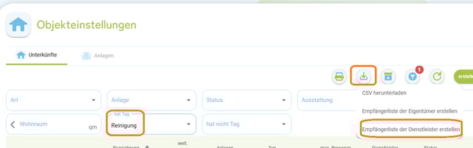 Tags für Dienstleister - Erstellung und Verwendung3