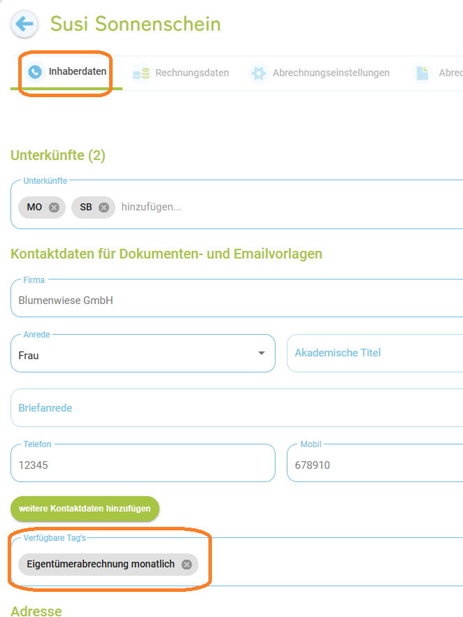Tags für Eigentümer - Erstellung und Verwendung2