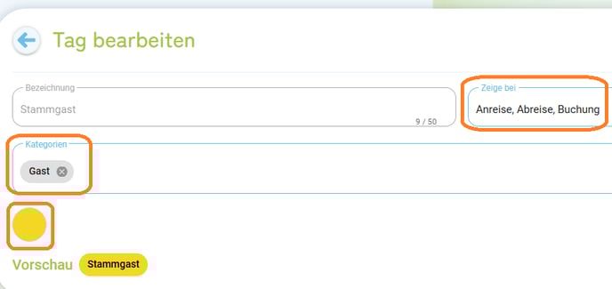 Tags für Gäste - Erstellung und Verwendung1