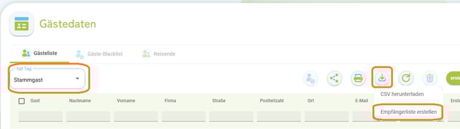 Tags für Gäste - Erstellung und Verwendung6