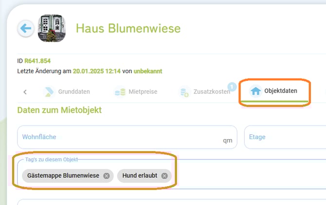 Tags für Unterkünfte - Erstellung und Verwendung2