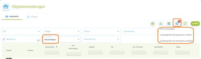 Tags für Unterkünfte - Erstellung und Verwendung3