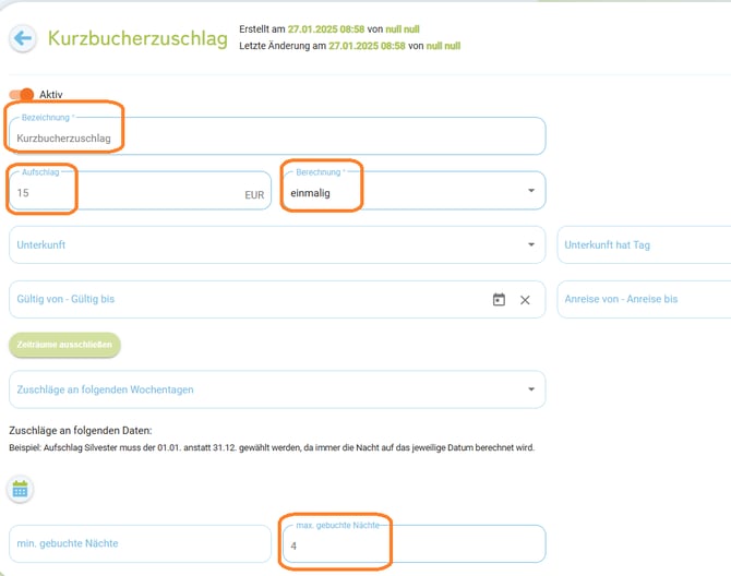 Kurzbucherzuschlag erstellen1