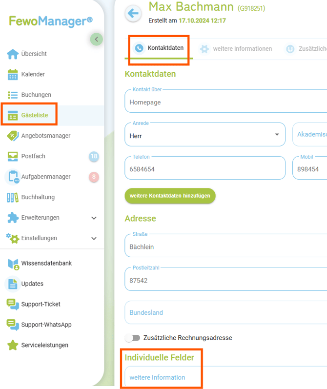 Individuelle Felder - erstellen4