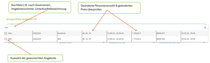 Angebot bearbeiten und erneut versenden drucken über den Angebotsmanager2