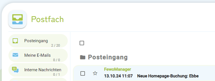 Buchung über das Homepage-Modul bearbeiten 1