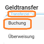 Buchung Geldtransfer auf eine andere Buchung2
