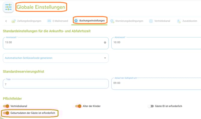 Buchung Vorbereitungen Meldeschein erstellen AVS Feratel2
