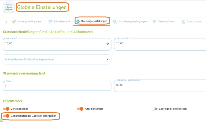 Buchung Vorbereitungen Meldeschein erstellen AVS Feratel2